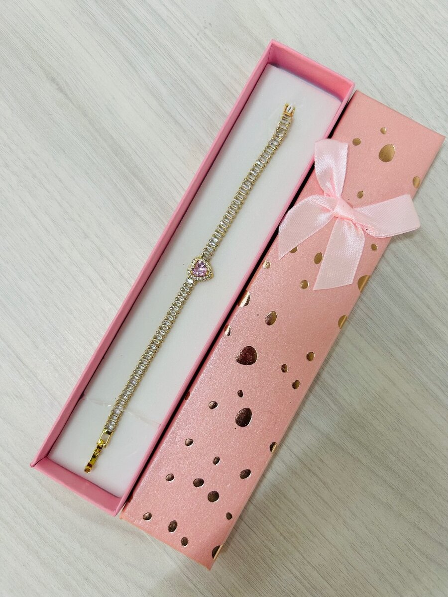 Pink heart bracelet