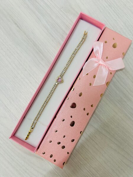 Pink heart bracelet