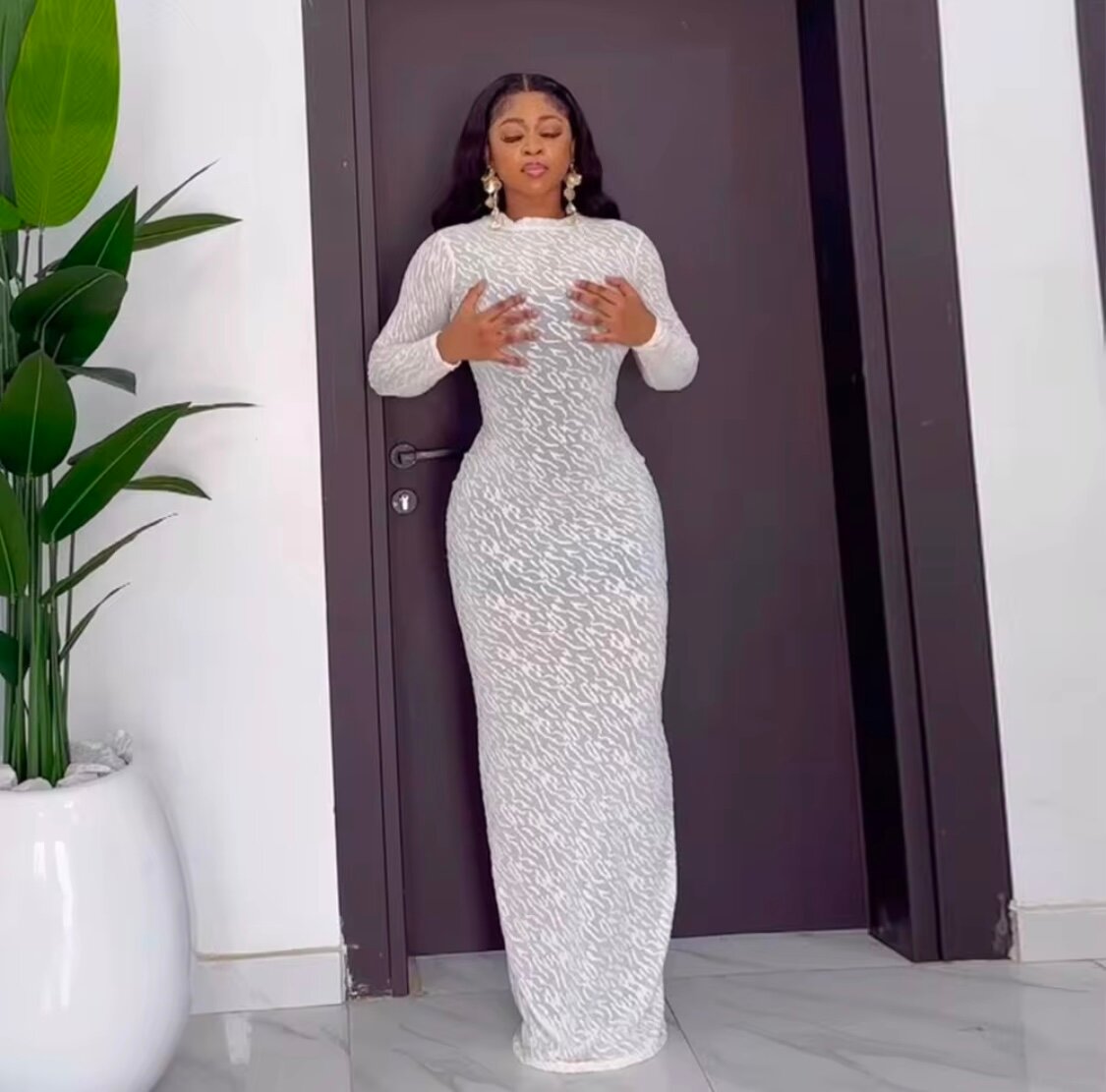 Robe longue moulante élégante