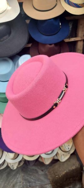 Chapeau Fedora Rose Élégant