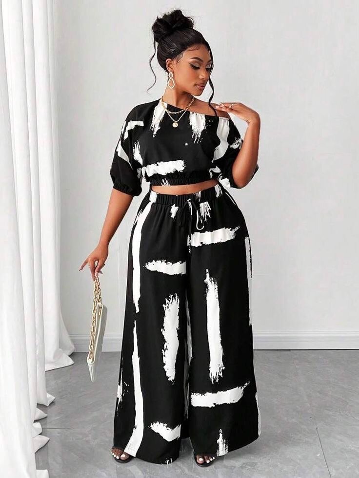 Ensemble deux pièces à motifs