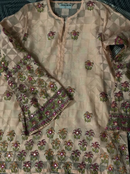 Mirror work short kurti