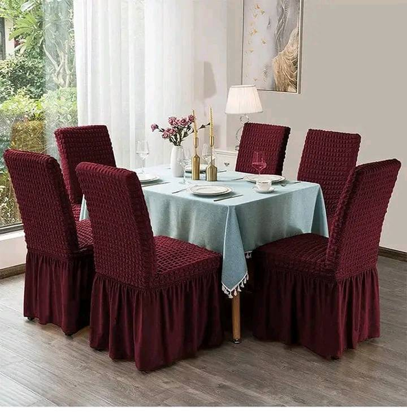 Burgundy DINING CHAIR COVERS