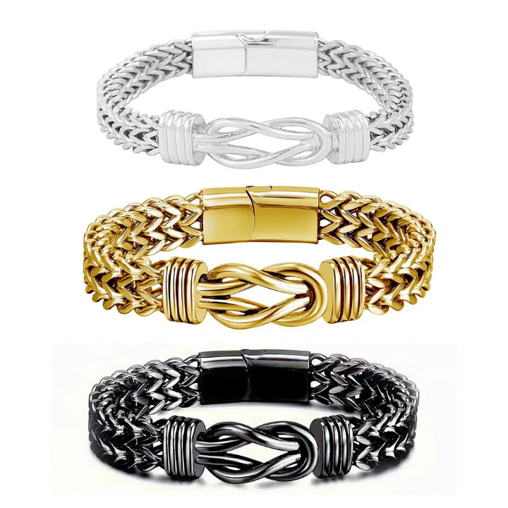 Bracelet tressé en acier inoxydable