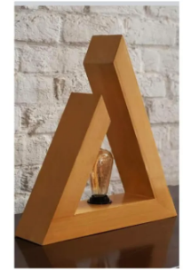 Wooden Table Lamp for Room - Triangle Shape Table Lamp - Fancy Decorative Lights