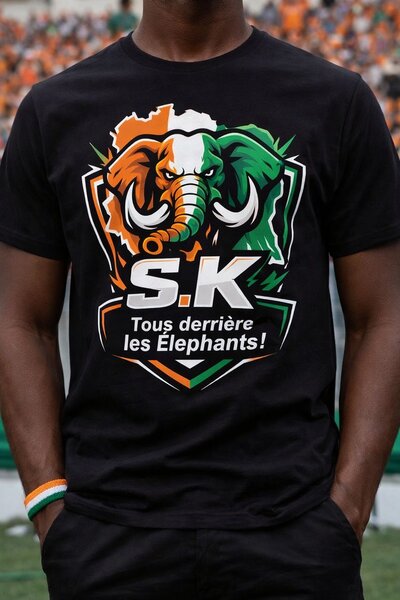 T-shirt éléphants supporter