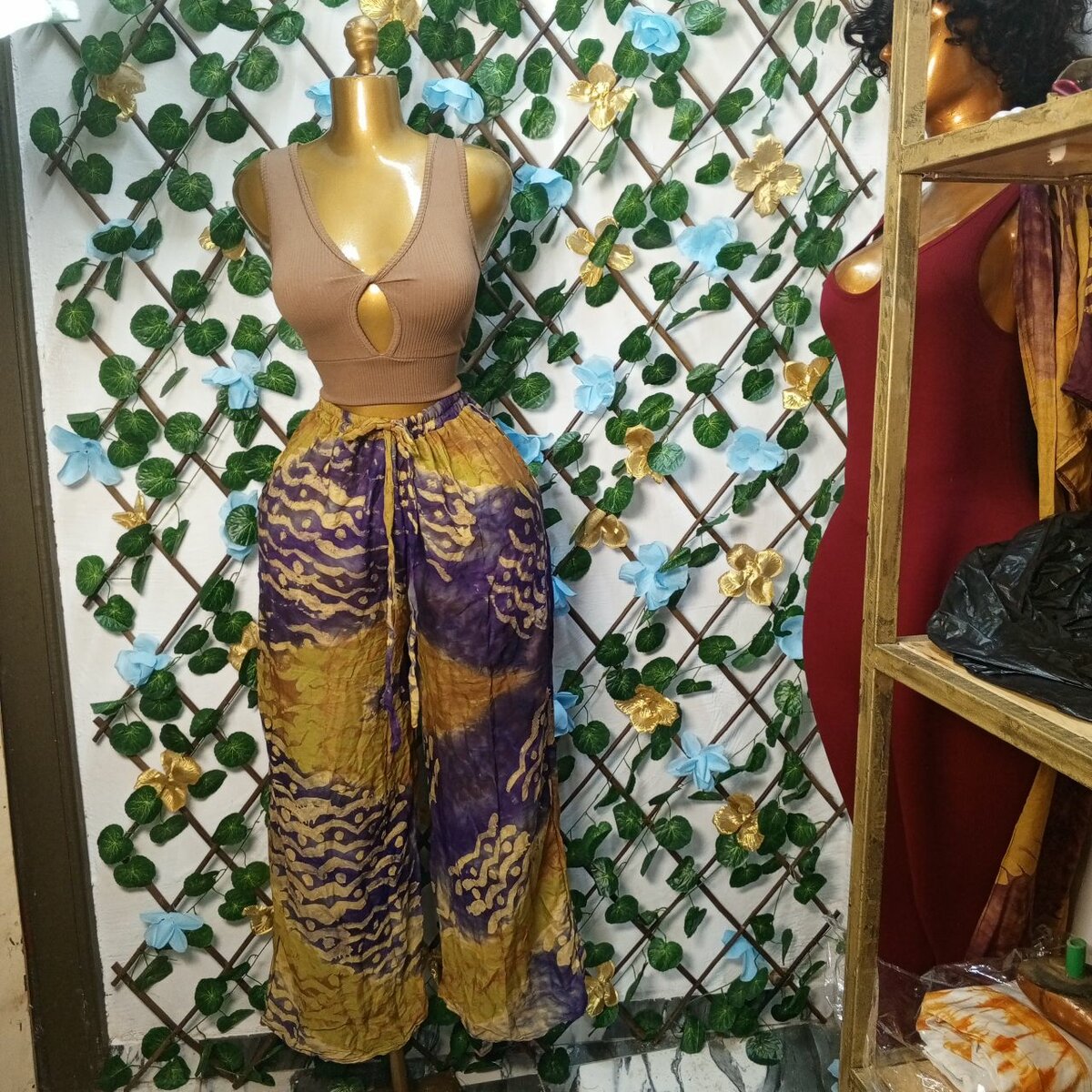 Pantalons larges imprimés colorés