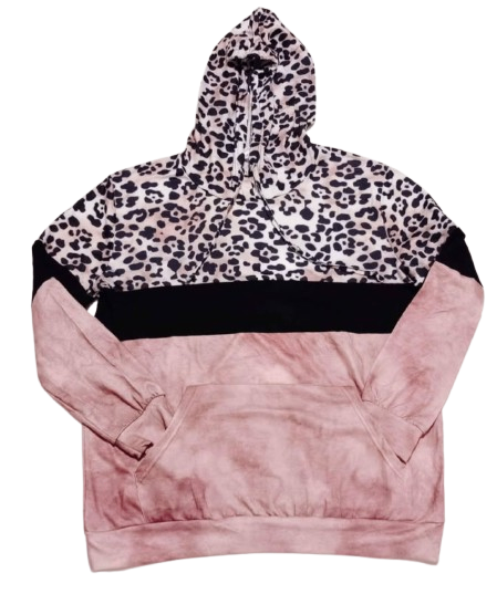 Sweat à Capuche Léopard Femme