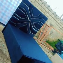 custom made bed with a high base