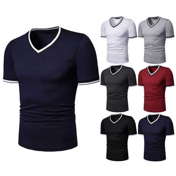 T-shirt homme col V classique