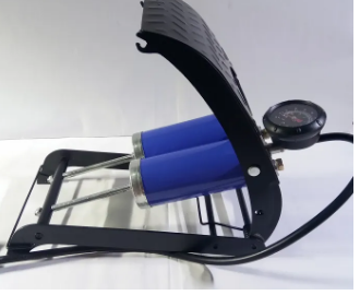 Double Cylinder Foot Pump Portable Bicycle Electric Car Air Pump Car High Pressure Double Tube Floor Pump