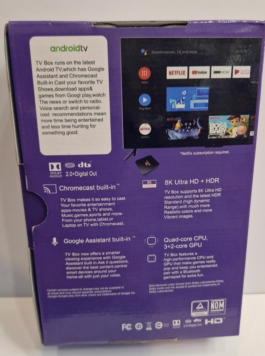 Lecteur Android TV 8K