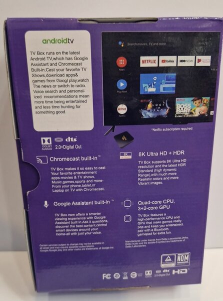 Lecteur Android TV 8K