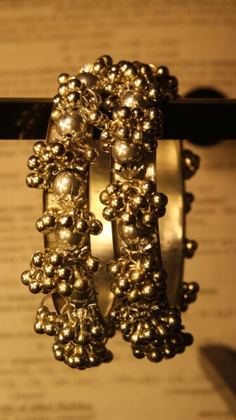 Antique Handmade Sliver Pearls design Bangles