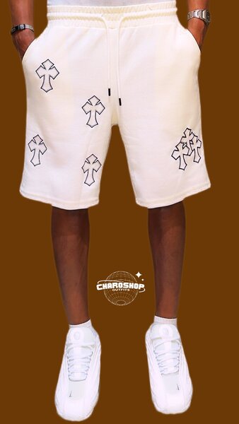 Shorts de sport blanc motifs