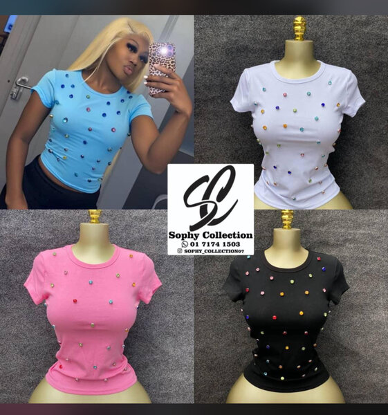 Colorful Studded T-Shirt