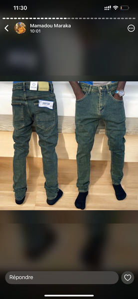 Jean homme vert cargo
