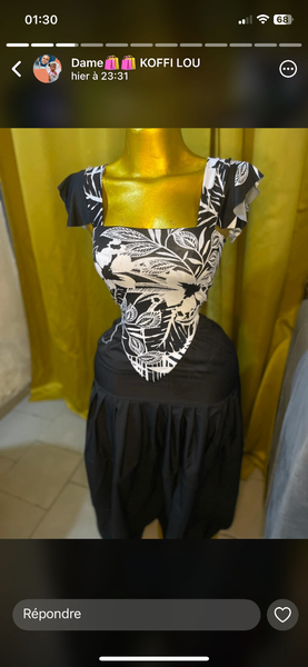 Robe chic imprimée colorée