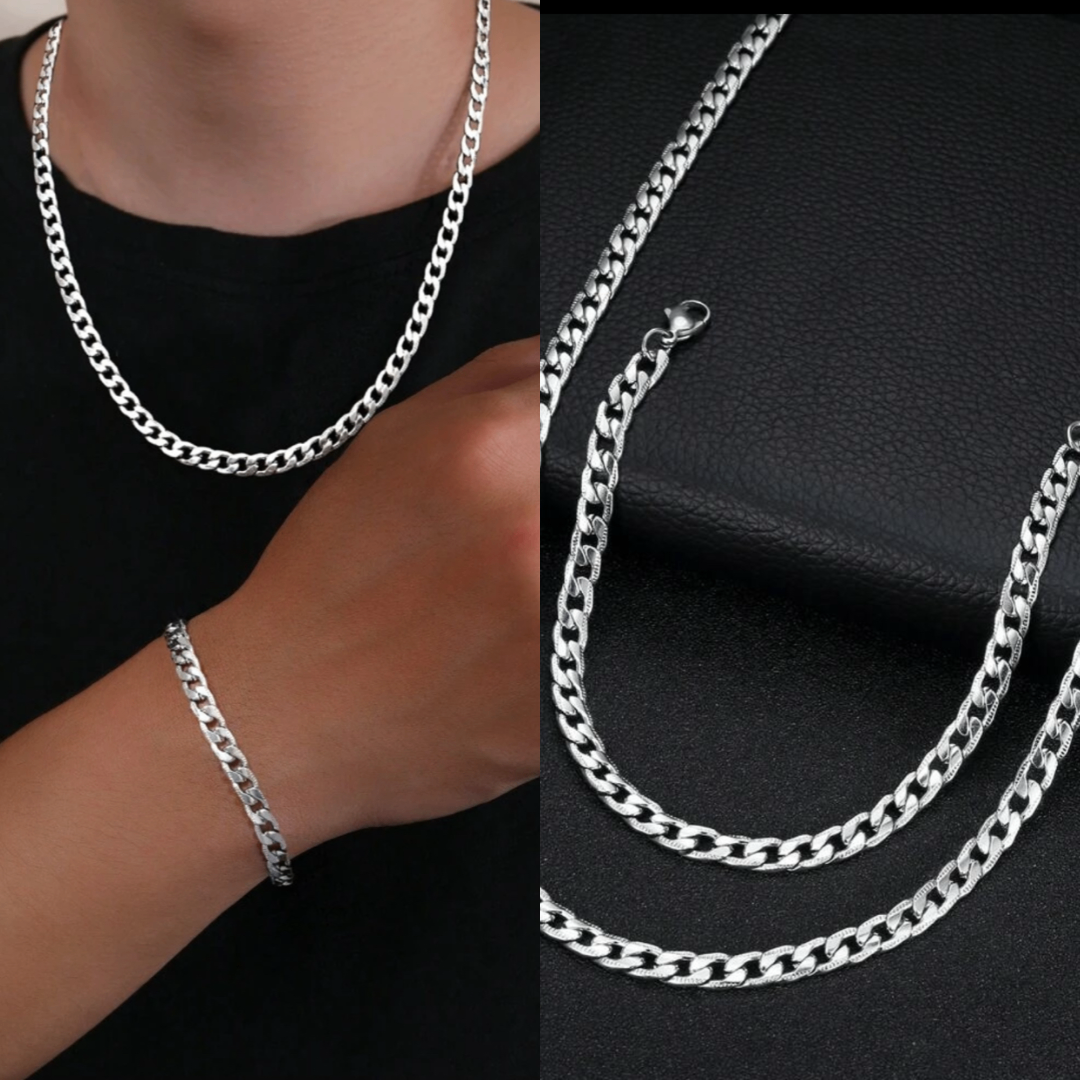 Collier et bracelet en chaîne