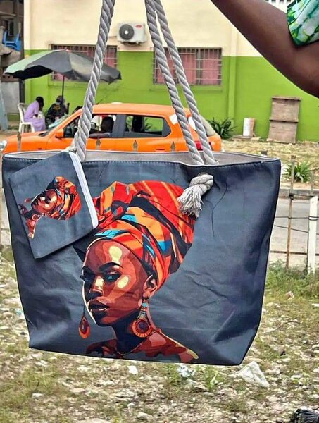 Sac cabas imprimé ethnique
