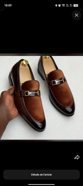 Mocassins en cuir marron élégants