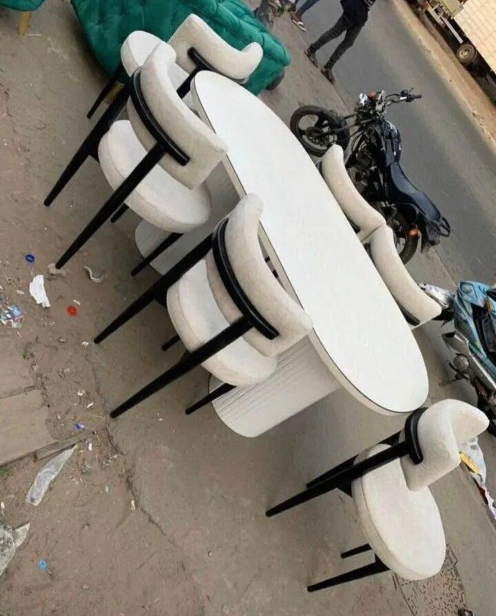 Table à manger moderne 6 places