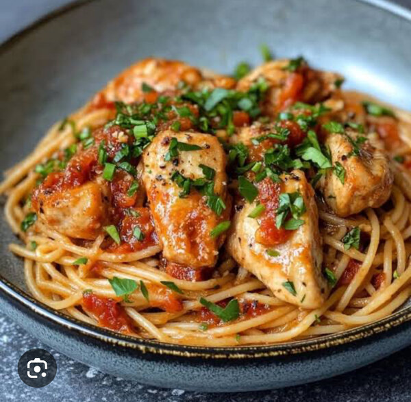 Pâtes au Poulet Épicées