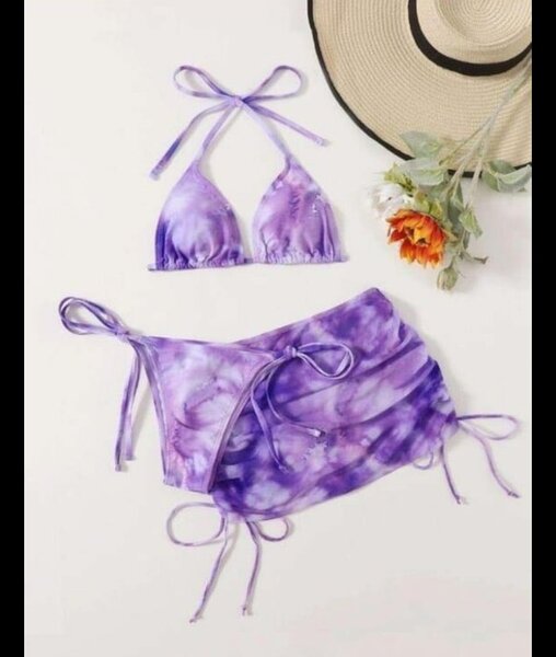 Bikini femme tie-dye élégant