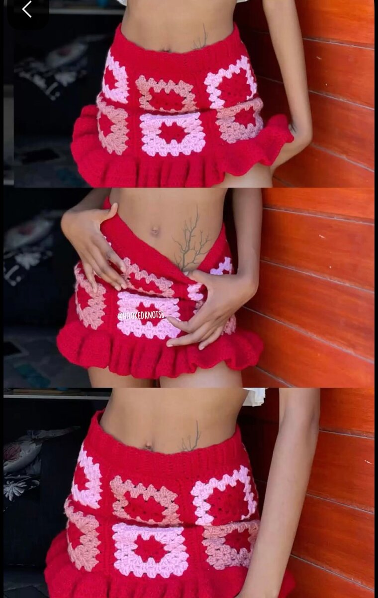 Jupe Crochet Colorée