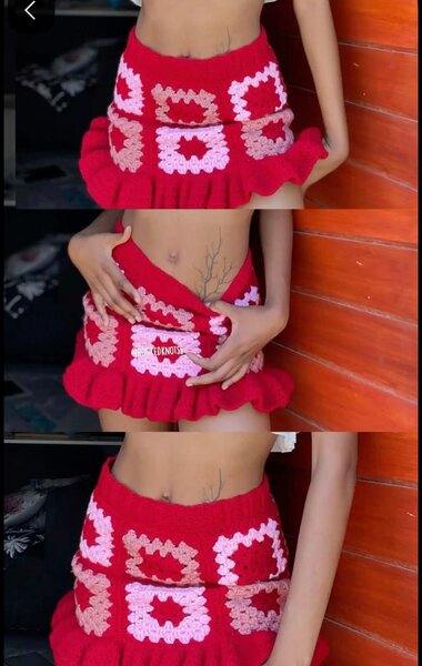 Jupe Crochet Colorée