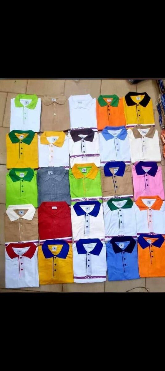 Polos colorés en coton