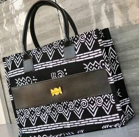 Sac fourre-tout chic motifs géométriques