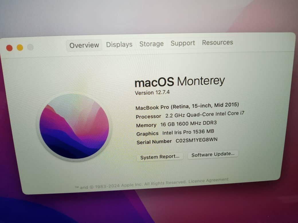 MacBook Pro 2015 model