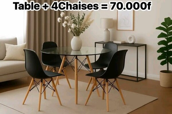 Ensemble Table et Chaises Moderne