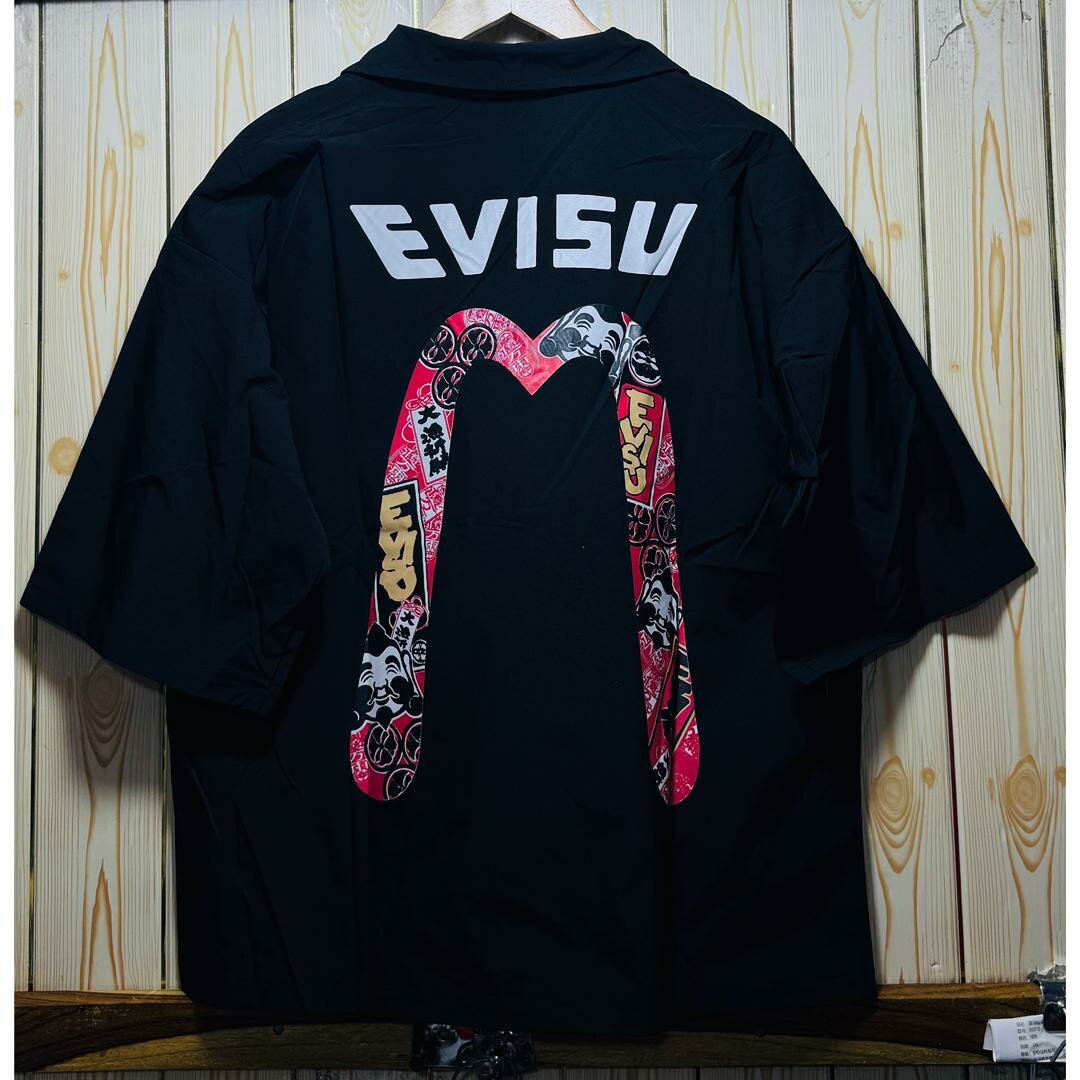 Chemise zippée noire Evisu