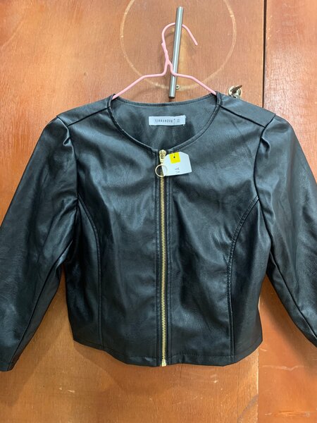 Veste Biker en Cuir Noir XS