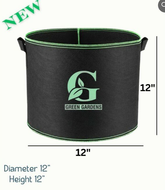 Grow Bag (12″ x 12″), with Two Handles