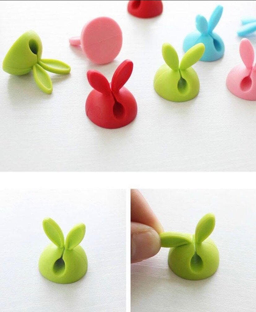 Porte-câbles mignons en silicone