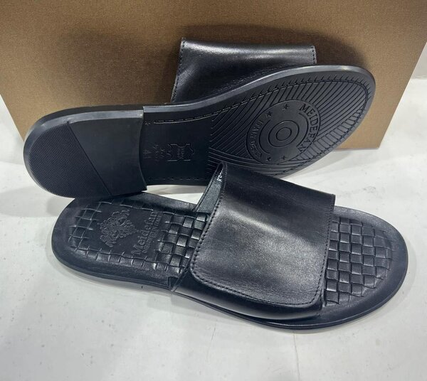 Leather slippers
