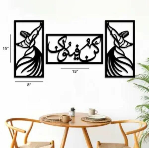 3d wooden fabi wall clock