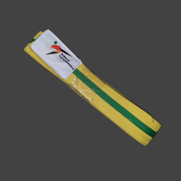 Ceinture Taekwondo Jaune-Vert