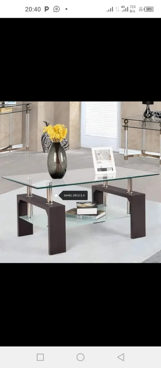 Table basse en verre moderne
