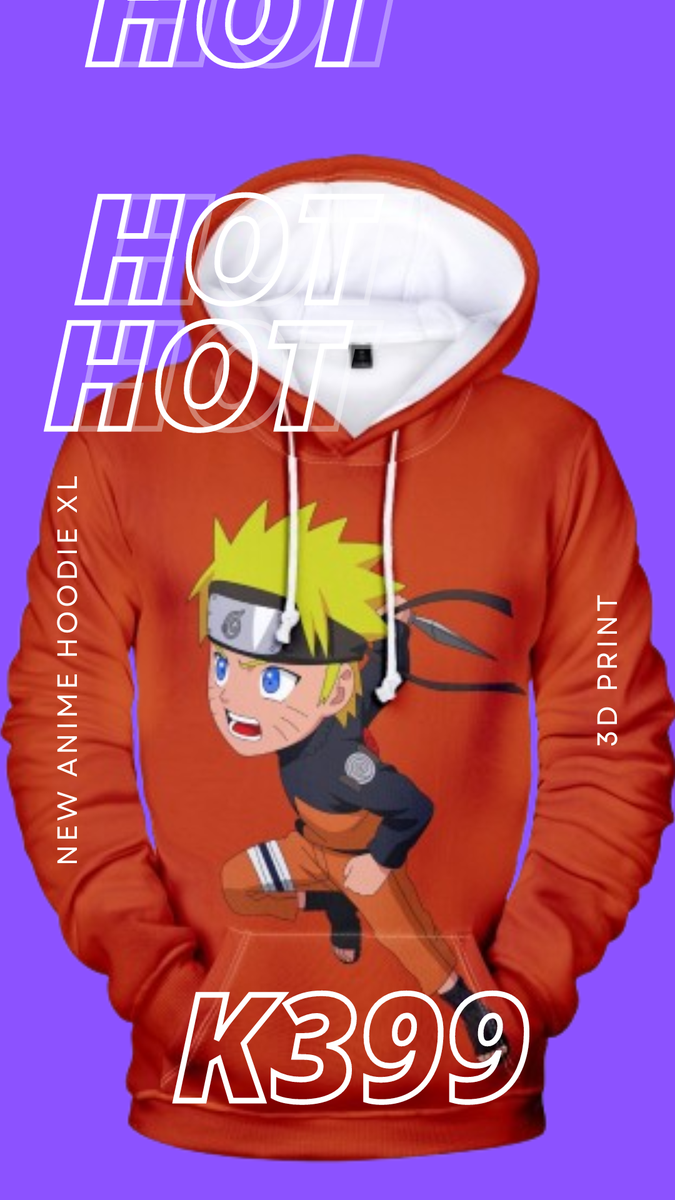 Original 3D print Anime Naruto Hoodie fashion