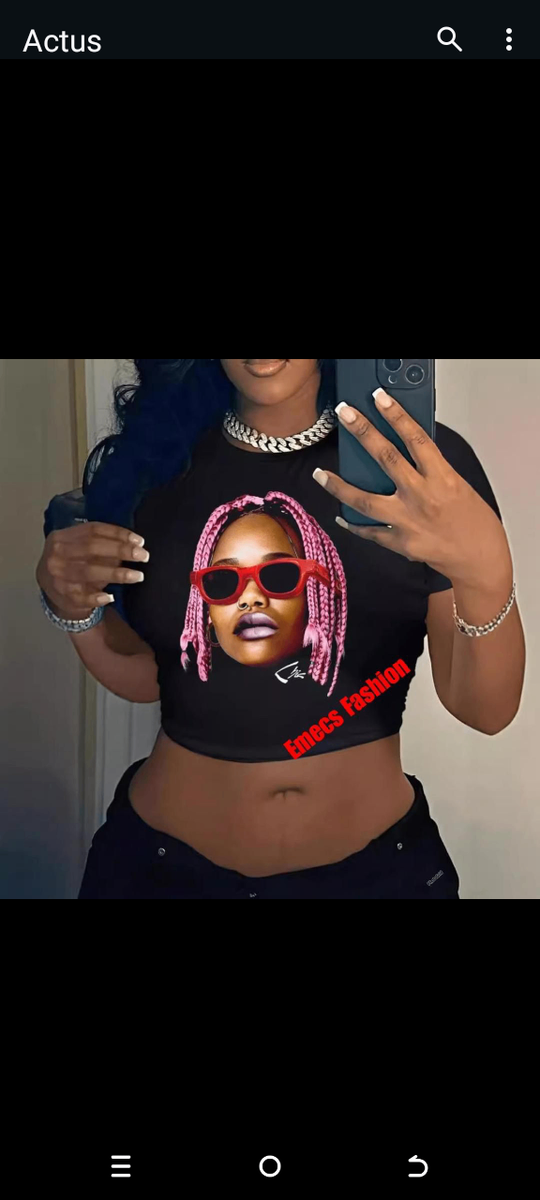 T-shirt court graphique mode