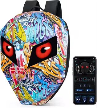 Sac à dos graffiti LED moto
