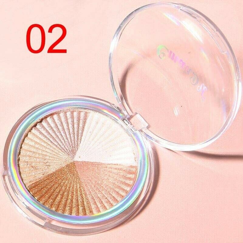 CmaaDu 3D Shimmer Highlighter Face Powder Palette Face Base