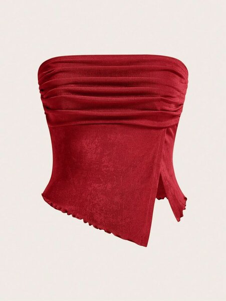 Top bustier rouge élégant