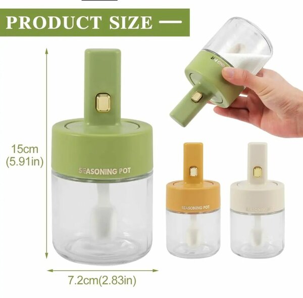 Boite à épices avec cuillères rétractable intégré