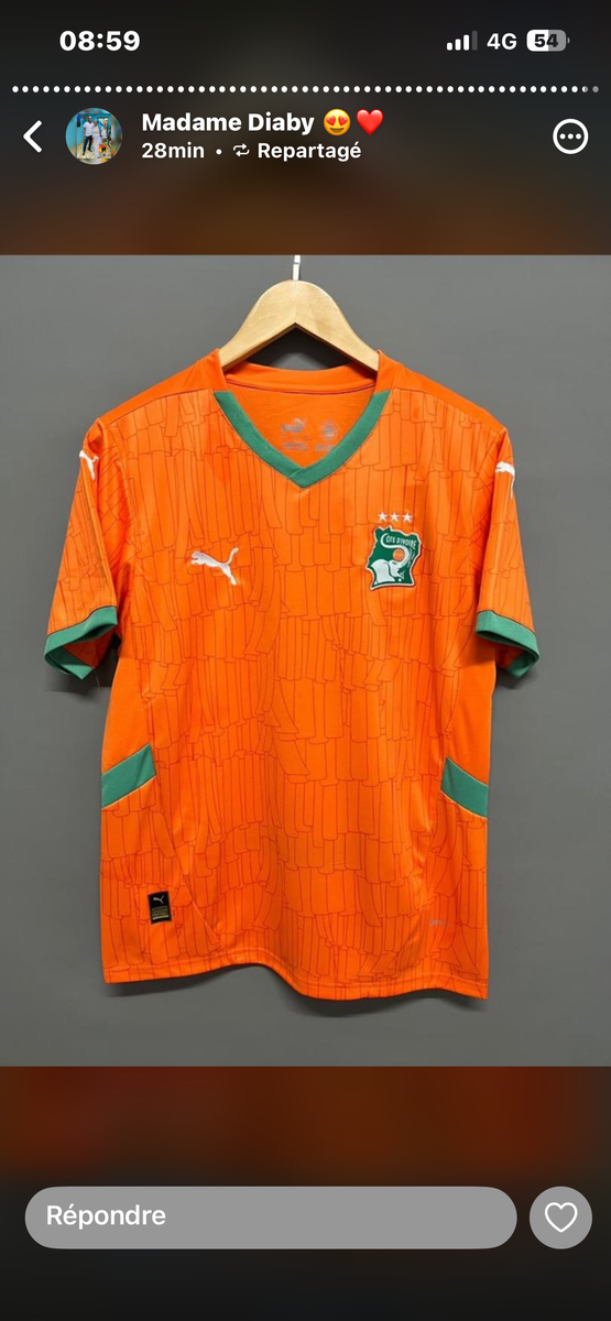 Maillot Équipe de Côte d'Ivoire