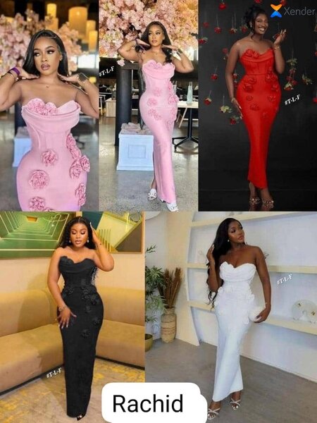 Robe soirée élégante fleurie